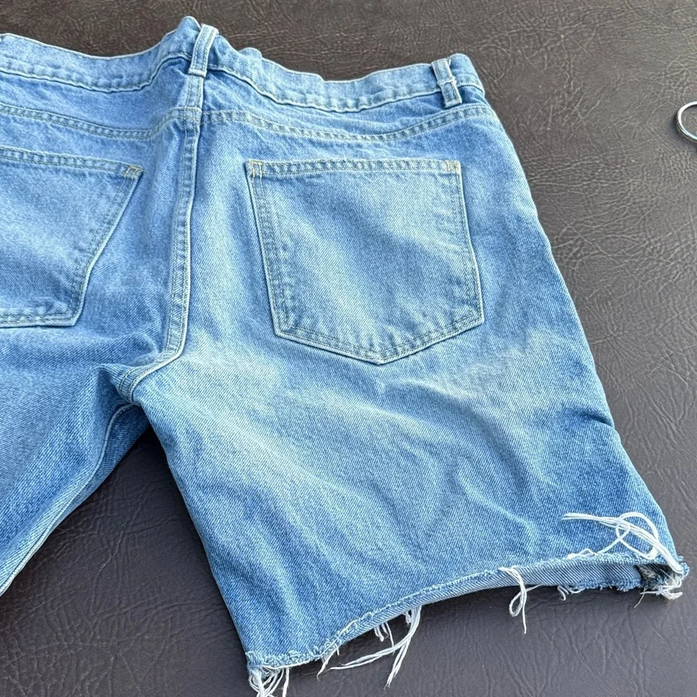 Light Blue Denim Women's Cutoff Shorts large cotton
